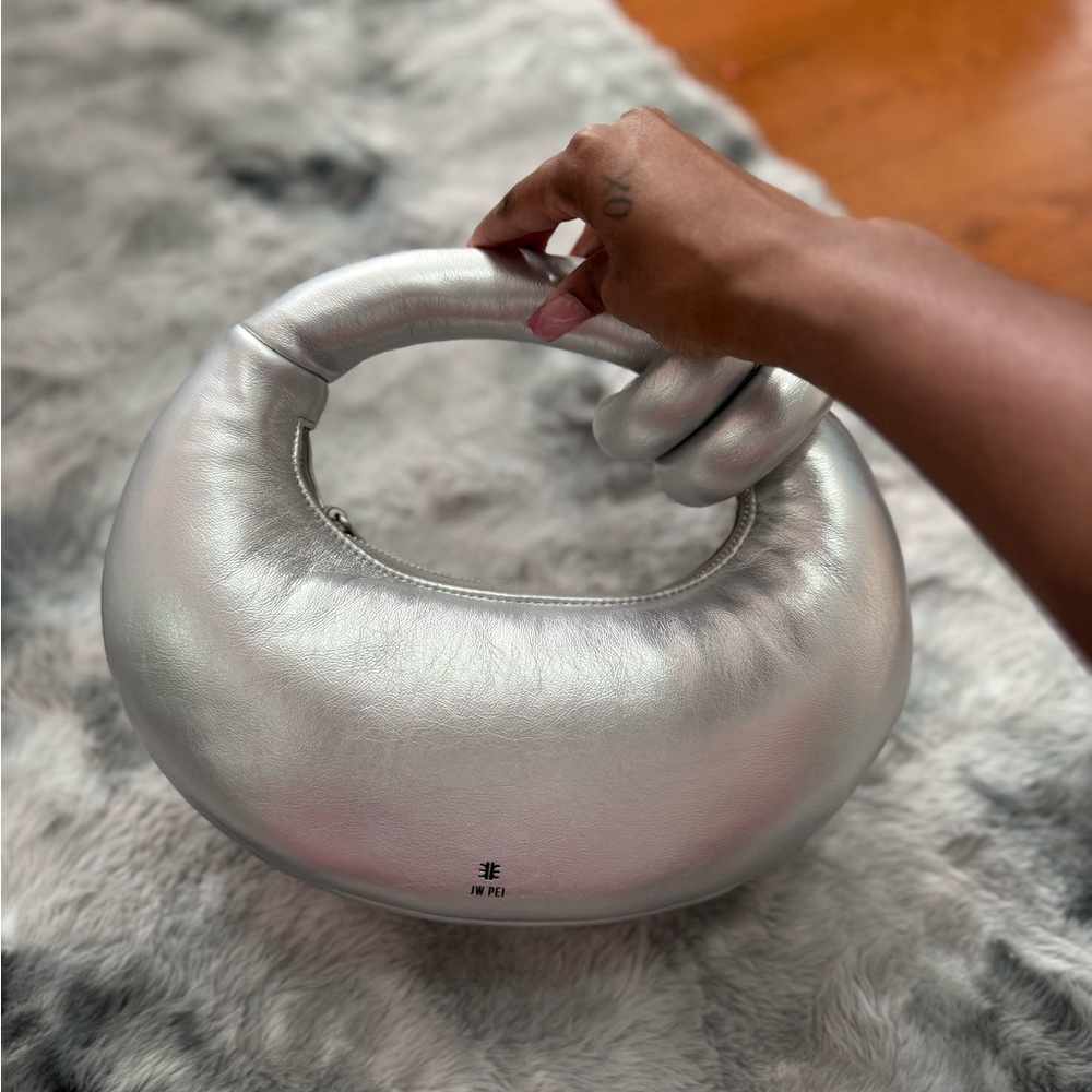JW PEI Silver Clutch